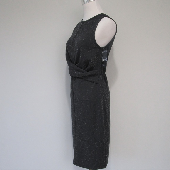 NWT Nordstrom Metallic Wrap Cocktail Midi Dress M - Picture 7 of 8